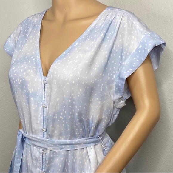 Cloth & Stone Button Down V neck Dress size M - Picture 9 of 16